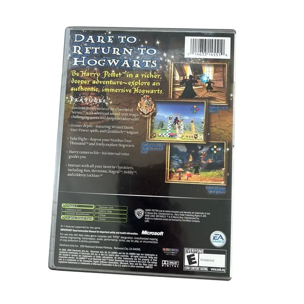 Harry Potter and The Chamber of Secrets Platinum Microsoft XBox Complete in Box